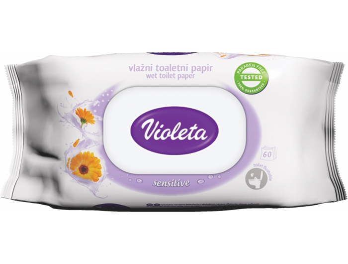 Violeta vlažni toaletni papir s ekstraktom nevena 60 kom