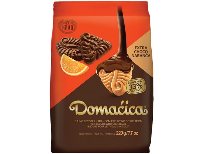 Kraš Domaćica Pasticceria al tè Extra choco orange 220 g