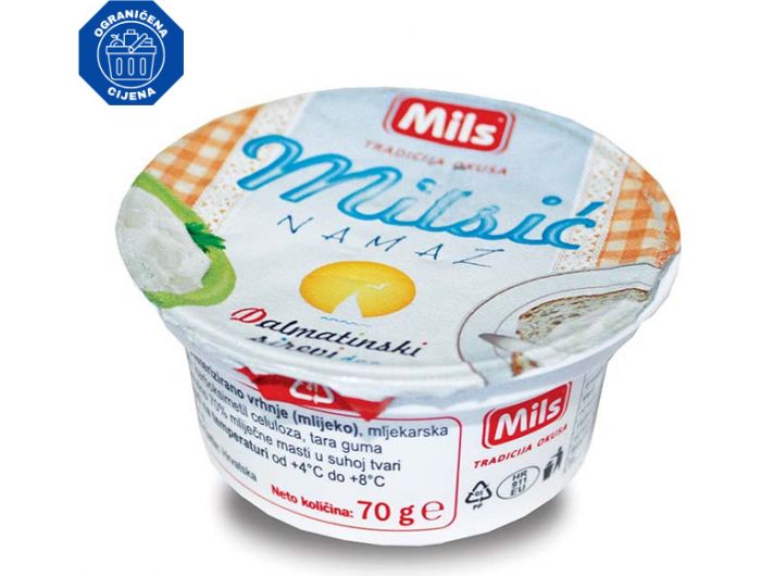 Mils Dalmatian cheeses milk spread 70 g