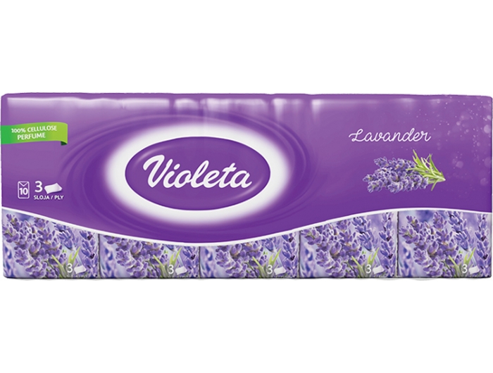 Tovaglioli di carta viola lavanda 10 pz