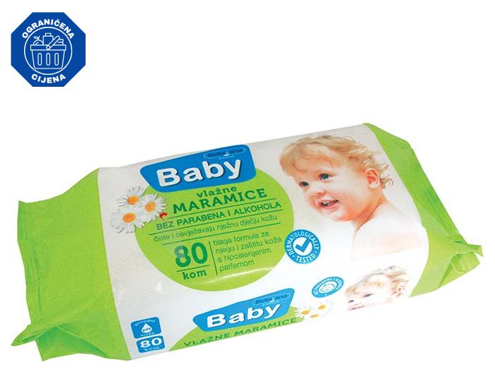 Bellasana dětské vlhčené ubrousky bez parabenů a alkoholu 1 balení 80 ks