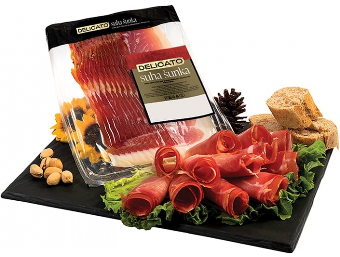 Delicato dimljena suha šunka pak. cca 200 g