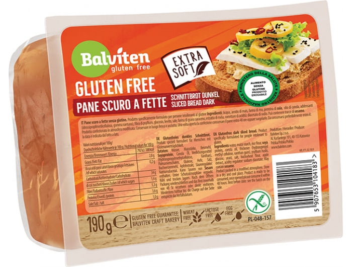 Balviten Dark gluten-free bread, 190 g