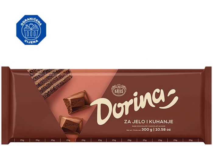 Kraš Dorina čokolada za jelo i kuhanje 300 g
