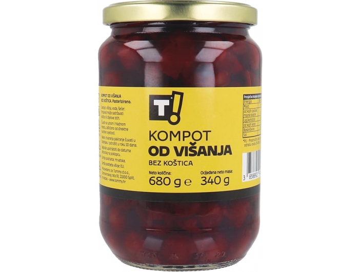 T! Kompot bez koštica Višnja 680 g