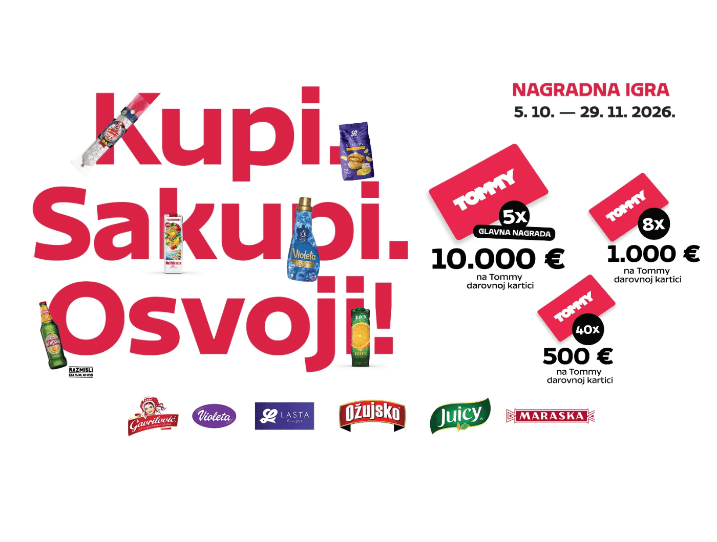 Tommy banner - Sudjeluj u nagradnoj igri i osvoji vrijedne nagrade!