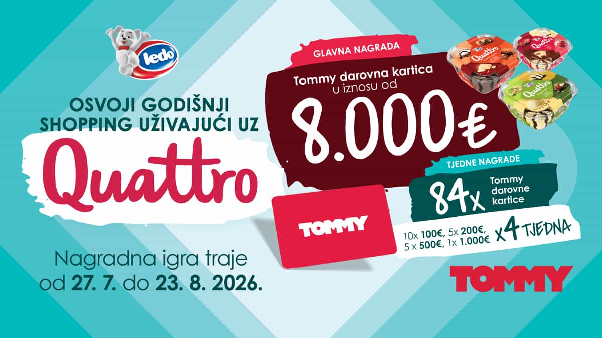 Tommy banner - Osvoji godišnji shopping uz Tommy i Quattro!