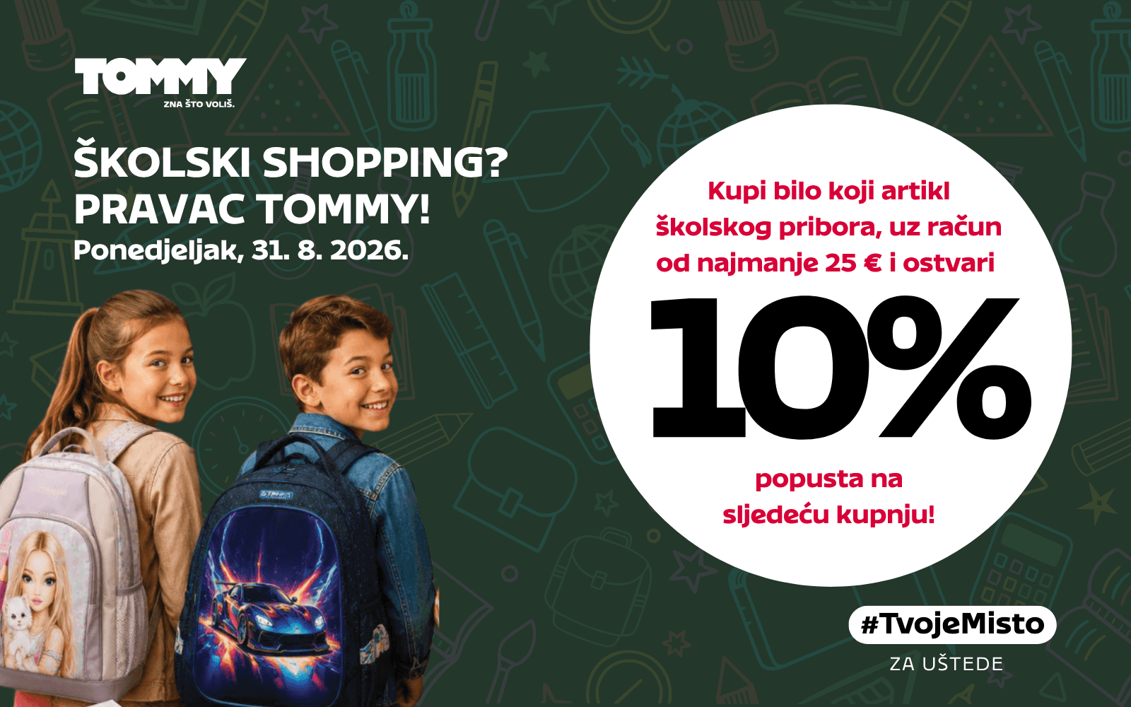 Tommy banner - Školski shopping? Pravac Tommy!
