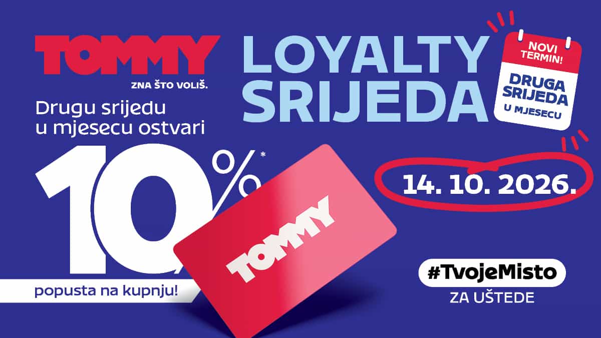 Tommy banner - 10% popusta za Tommy vjerne članove