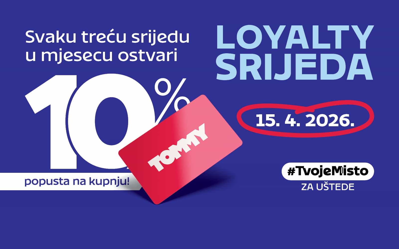 Tommy banner - 10% popusta za Tommy vjerne članove