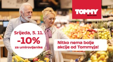 U srijedu 5. 11. - 10% popusta za umirovljenike