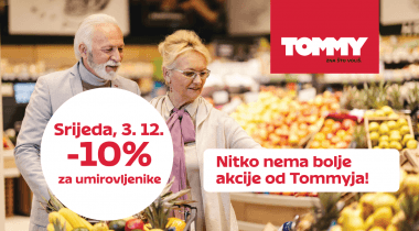 U srijedu 3. 12. - 10% popusta za umirovljenike