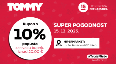 Tommy ti povodom Jokerove Petnaestice donosi super pogodnost