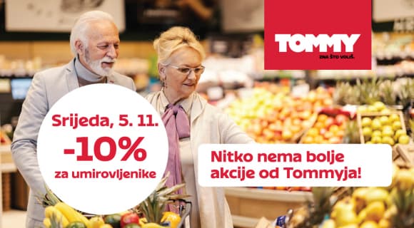 U srijedu 5. 11. - 10% popusta za umirovljenike