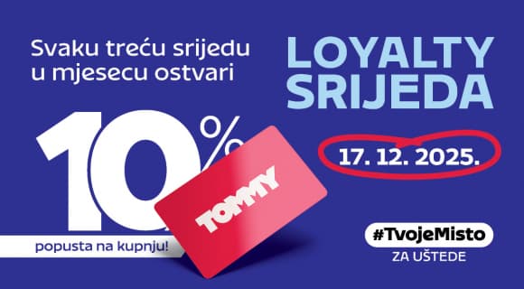 U srijedu, 17. 12.  - 10% popusta za Tommy vjerne članove