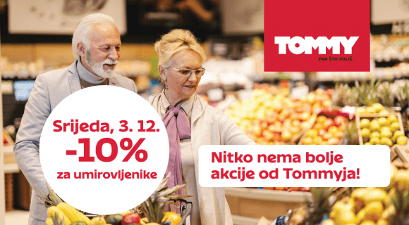 U srijedu 3. 12. - 10% popusta za umirovljenike