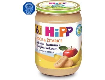 Hipp EKO dječja kašica jabuka banana i keks 190 g