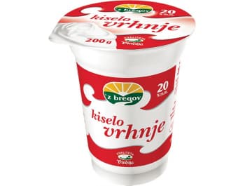Vindija 'z bregov kiselo vrhnje 20% m.m. 200 g