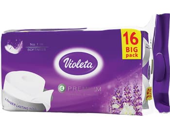 Violeta toaletni papir lavanda premium troslojni 16 rola