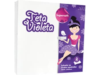 Teta Violeta Salvete Bijele 1 pak 25 kom
