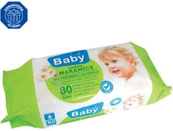 Bellasana dječje vlažne maramice bez parabena i alkohola 1 pak 80 kom