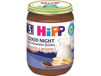 Babynahrung, 190 g, für eine gute Nacht mit Banane, Grieß und Kakao, Hipp
