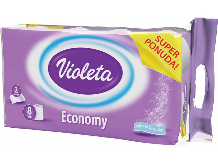 Violeta Economy toaletni papir dvoslojni 8 rola