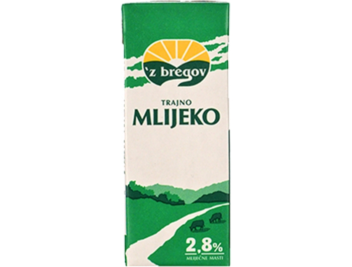 Vindija 'z bregov Trajno mlijeko 2,8% m.m. 0,2 L