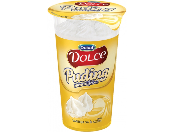 Dukat Dolce vanilla pudding with whipped cream 170g