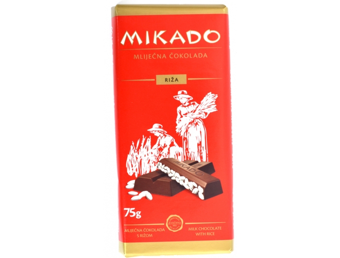 Zvečevo Mikado Milchschokolade mit Reis 75 g