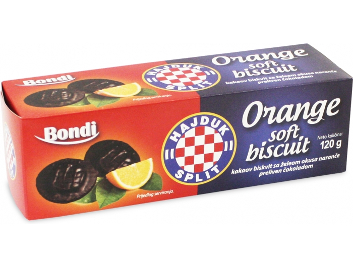 Bondi Biskvit sa želeom naranče i čokoladom Hajduk 120 g