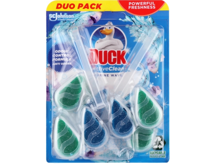 Duck Osvježivač za WC školjku Active Clean Marine 2x38,6 g