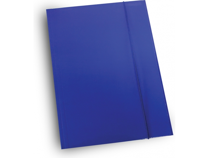Optima fascikl kartonski lakirani s gumicom tamno plavi