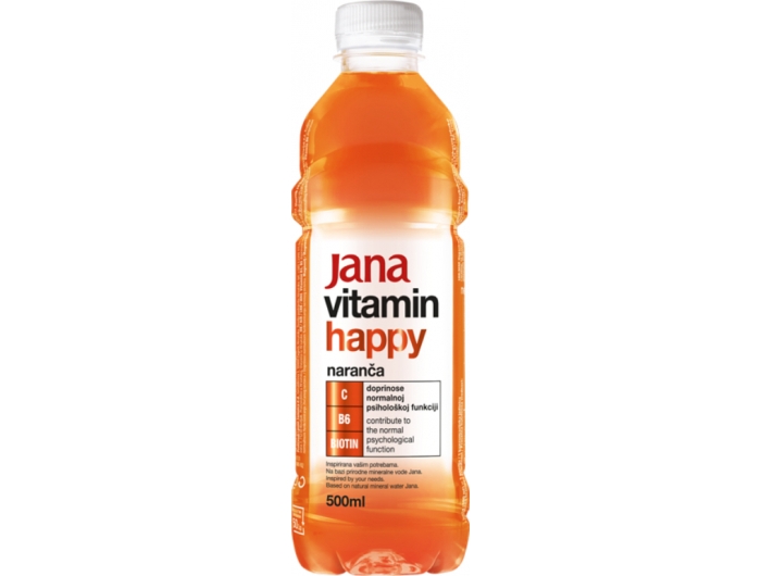 Jana Vitamin Happy Aromatizirana voda Naranča 0,5 L