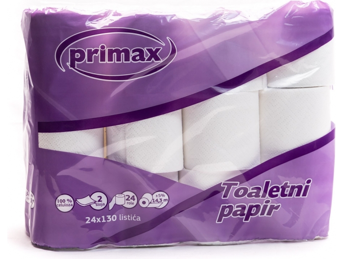 Primax toaletni papir dvoslojni 24 role