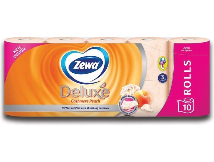Zewa Deluxe Toilet paper 3-ply Cashmere Peach 10 rolls