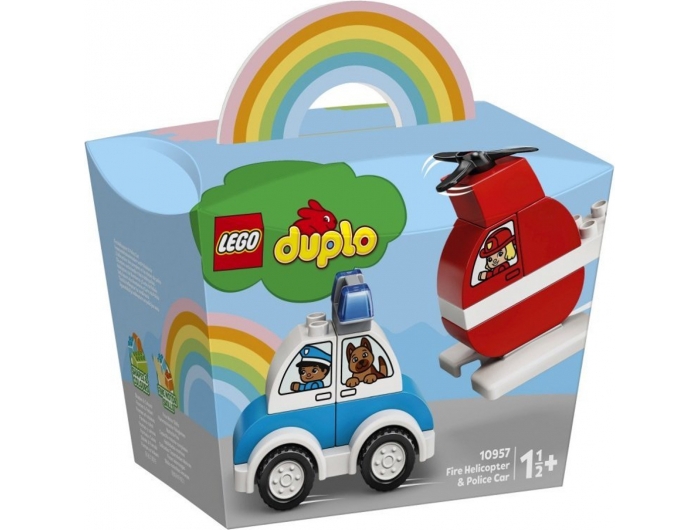 Lego Duplo Vatrogasni helikopter i policijski automobil