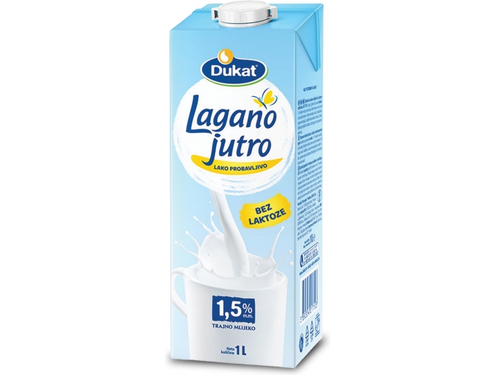 Dukat Light morning Lactose-free milk 1.5% m.m. 1 L