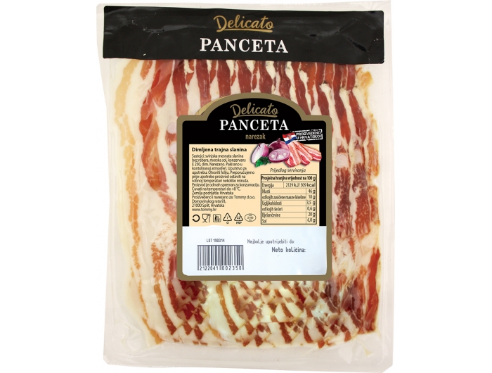 Delicate pancetta cut vac.