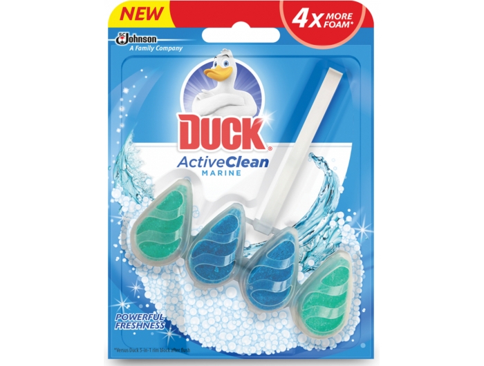 Duck Active clean sredstvo za čišćenje i osvježavanje wc školjke Marine 38,6 ml