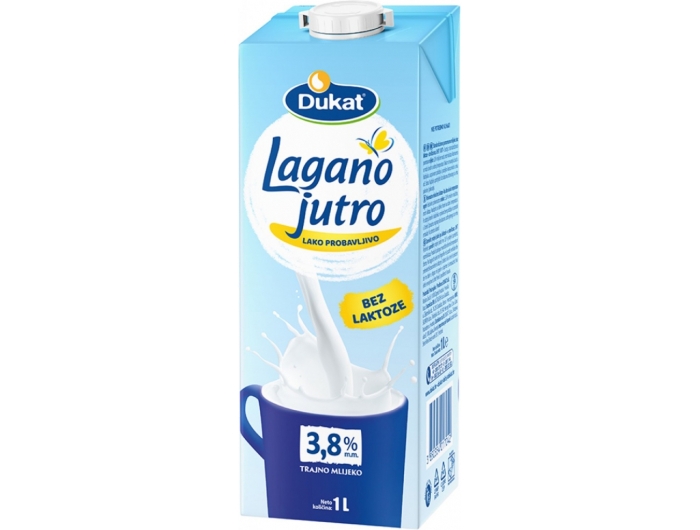 Dukat Light morning Milk 3.8 % m.m. 1 L