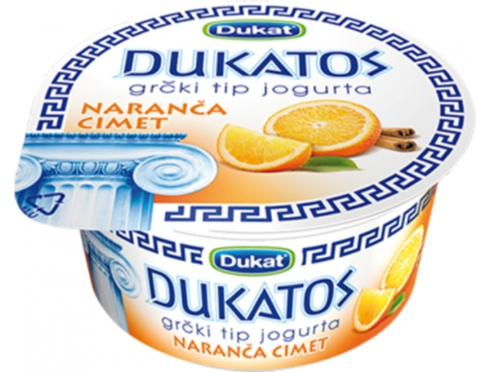 Dukat Dukatos grčki tip jogurta naranča cimet 150 g