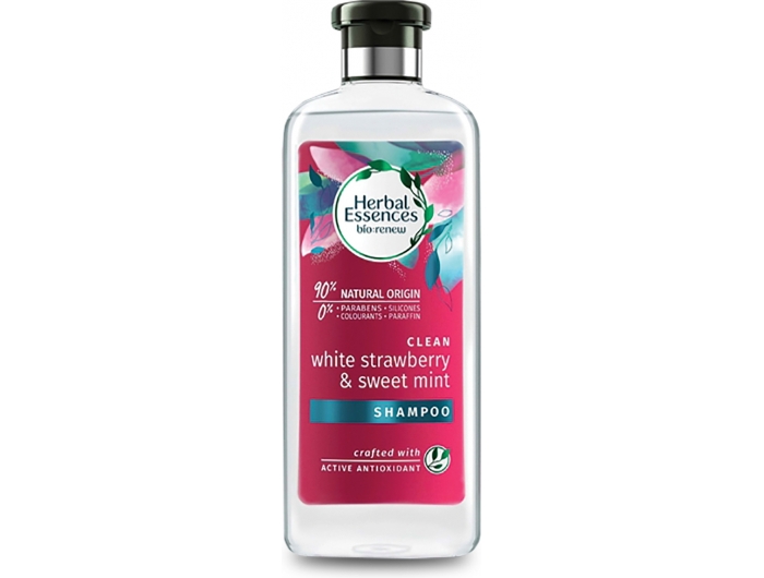 Herbal Essences Real Botanicals šampon smirisom slatke metvice i svježe bijele jagode 400 ml
