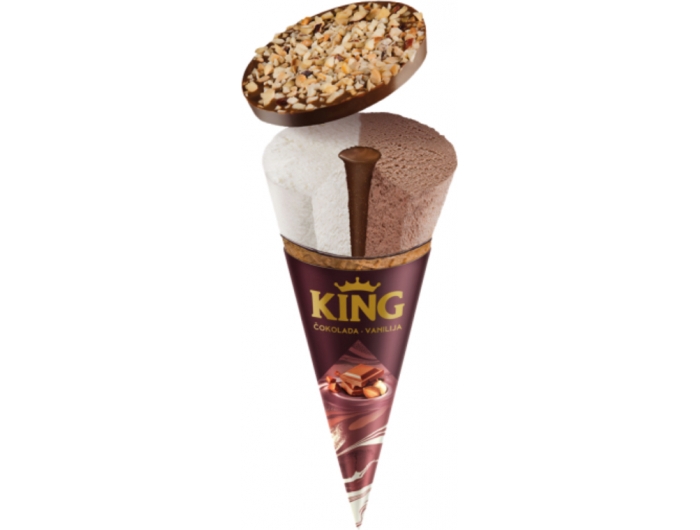 Ledo King Ice Cream Cone Chocolate-Vanilla 160 ml