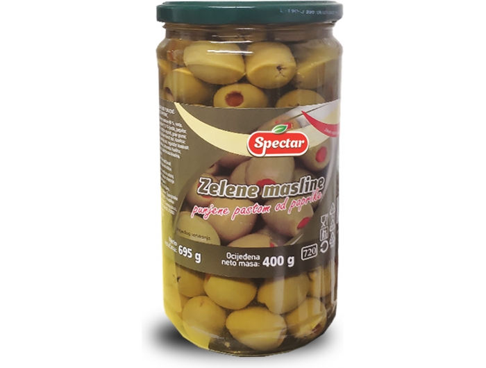Spectar Olives green with paprika 695 g