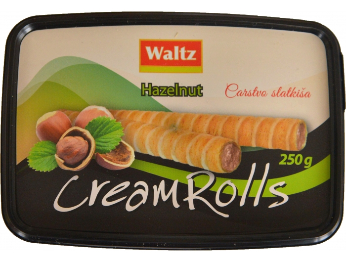 Waltz vafel rolice punjene kremom od lješnjaka 250 g