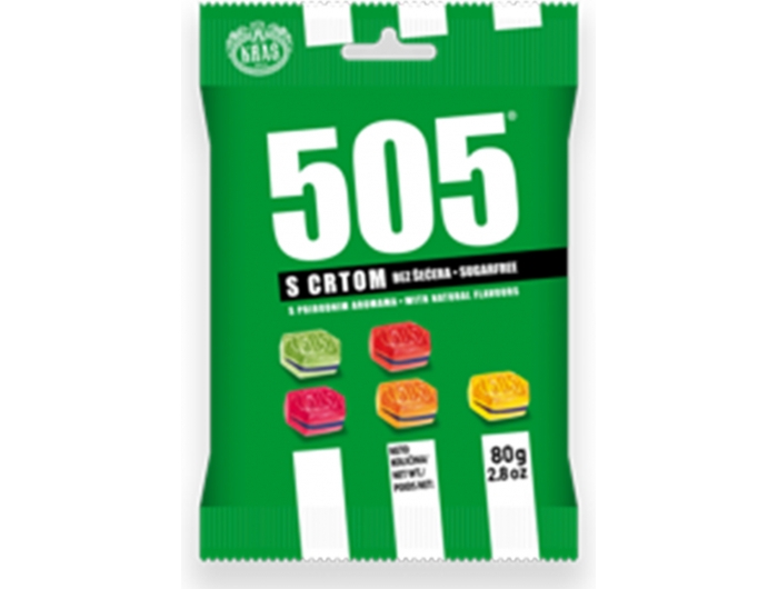 Kraš candies 505 with sugar-free line 80 g