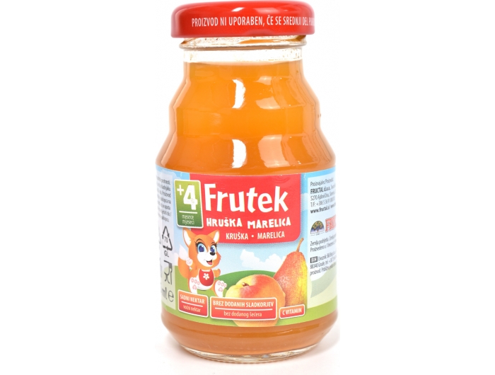 Fructal Frutek voćni nektar od marelice i kruške 4+ mj. 125 ml