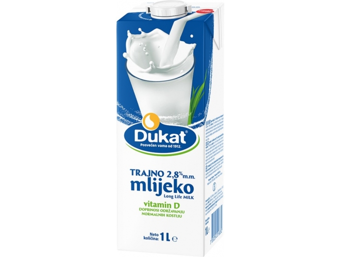 Dukat Mleko permanentne 2,8% m.m. 1 litr