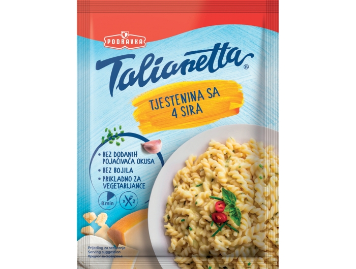 Podravka Talianetta pasta istantanea con 4 tipi di formaggio 145 g